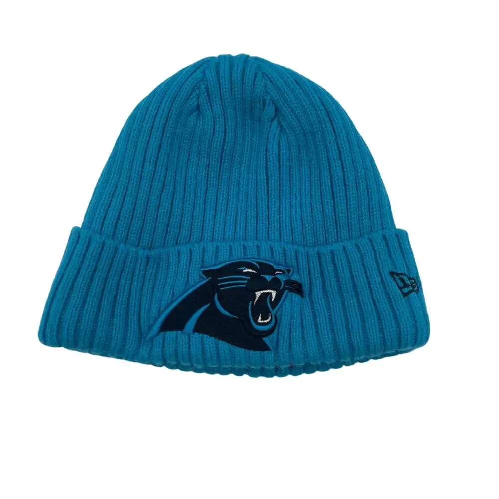 Carolina Panthers NFL New Era Beanie Winter Hat Blue Youth